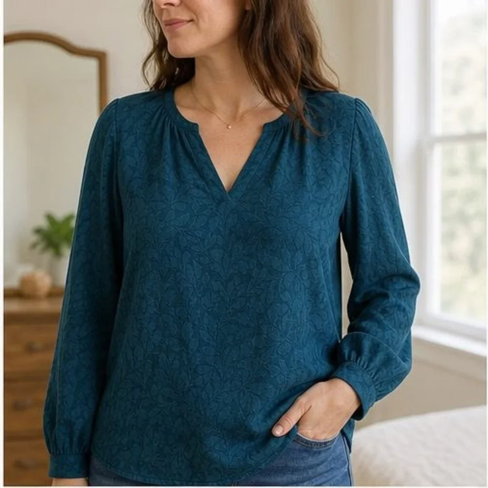 Camel Lace Trim Top